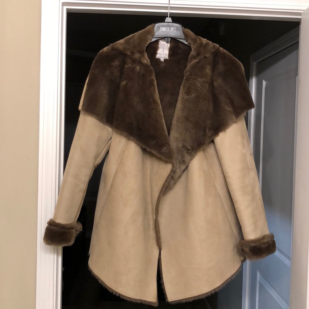 Jennifer Lopez Faux Fur Coat
